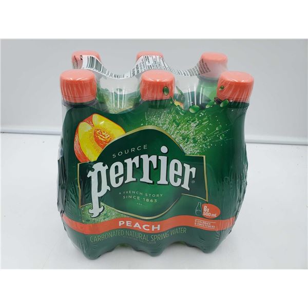 Source Perrier Peach Carbonated Natural Spring Water (6 x 500ml)