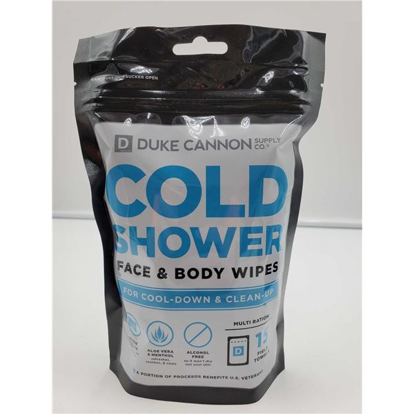 Duke Cannon Cold Shower Face & Body Wipes