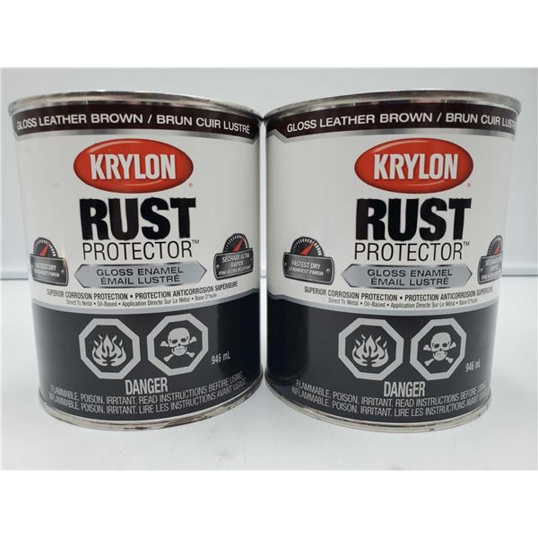 Krylon Rust Protector Gloss Leather Brown (2 x 946ml)