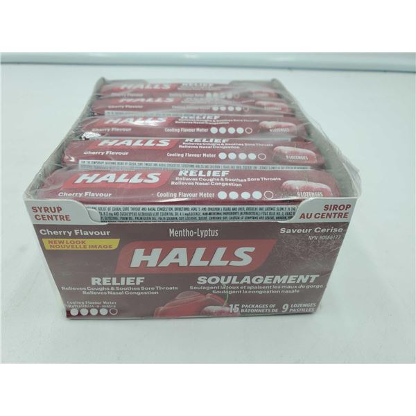 Halls Cherry Syrup Centre Lozenges (15 x 9)