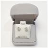 Image 2 : 14K White Gold Diamond(0.9Ct,I1-I2,F-G) Unisex Cast Stud Earrings (~weight 0.85g), Made in Canada, A