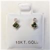 Image 5 : 10K Yellow Gold Tourmaline(0.44ct) Diamond(0.06ct) Earrings, Made in Canada, Suggested Retail Value 