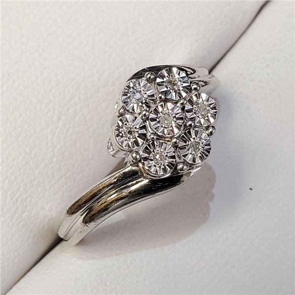 Silver 7 Diamonds Ring, Suggested Retail Value $200