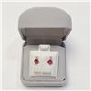 Image 2 : 10K Yellow Gold Ruby(0.44ct) Diamond(0.06ct) Earrings, Made in Canada, Suggested Retail Value $500