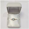 Image 2 : 10K Yellow Gold Blue Zircon(1ct) Diamonds(0.02Ct,Si,G-H) Ring (~Size 6)(Ring is resizable for $40) (