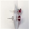 Image 3 : 10K White Gold Ruby(2.5ct) Round 6X6Mm Earrings, Made in Canada, Suggested Retail Value $500