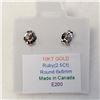 Image 4 : 10K White Gold Ruby(2.5ct) Round 6X6Mm Earrings, Made in Canada, Suggested Retail Value $500