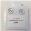 Image 5 : 14K White Gold Diamonds(0.32Ct,I1-I3,F-G) Earrings, Made in Canada, Appraised Retail $1375