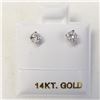 Image 6 : 14K White Gold Diamonds(0.3Ct,I1-I3,F-G) Earrings, Made in Canada, Appraised Retail $1295