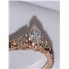 Image 4 : Ladies 14K Rose Gold 1.03 Carat Marquis Cut Diamond Solitaire Ring with appraisal $10,800.00