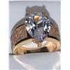 Image 1 : Ladies 1.2 Carat Tear Drop Solitaire Wide Band Engagement Ring NEW size 7