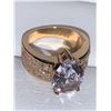 Image 4 : Ladies 1.2 Carat Tear Drop Solitaire Wide Band Engagement Ring NEW size 7