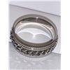 Image 2 : Gents Polished Silver Spinning Chain Band NEW size 10