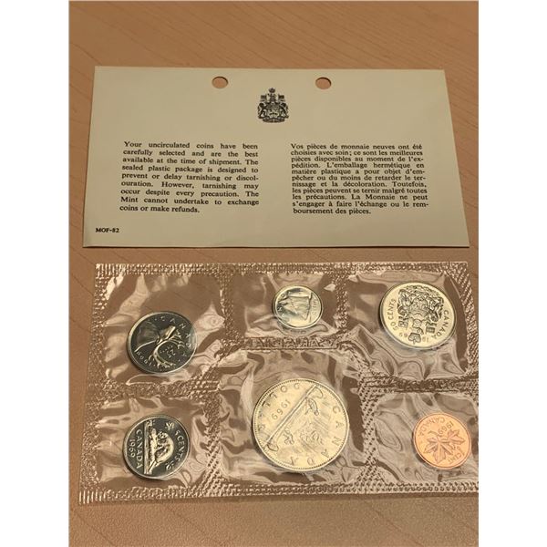 Royal Canadian Mint 1969 Sealed Proof Coin Set with certificate