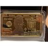 Image 1 : USA Twenty dollar $20.00 gold plated commemorative one ounce cased wafer bar