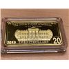 Image 2 : USA Twenty dollar $20.00 gold plated commemorative one ounce cased wafer bar