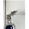 Image 3 : Set of .925 Silver Solitaire Sapphire Earrings with safe clasp backing