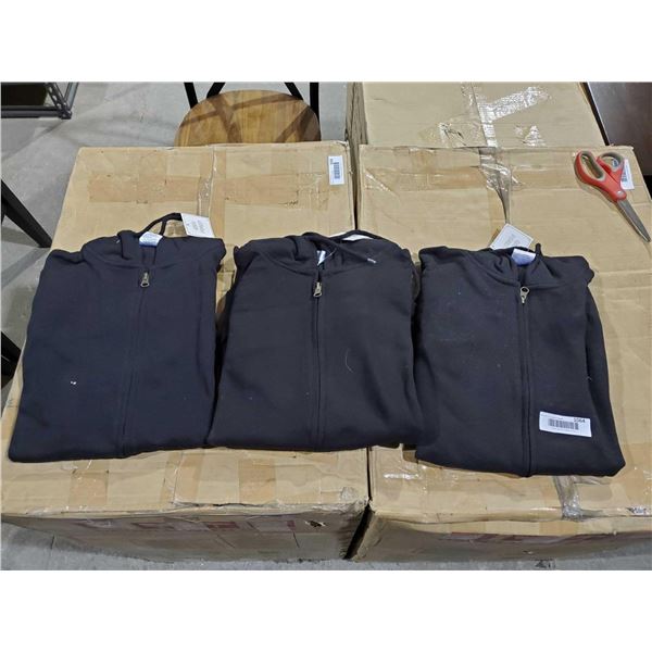 *NEW* Lot of 3 Womens Size Small Full Zipped Hoodies - Black
