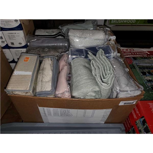 Box Lot of Assorted Curtains