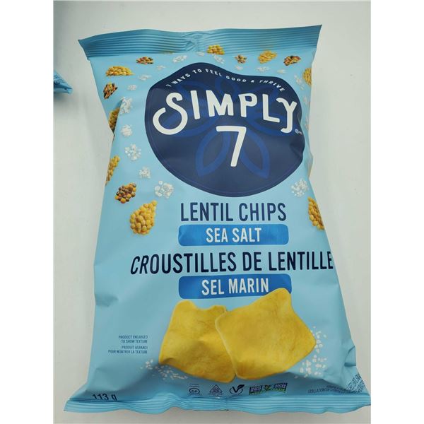 Simply 7 Sea Salt Lentil Chips 12x113g