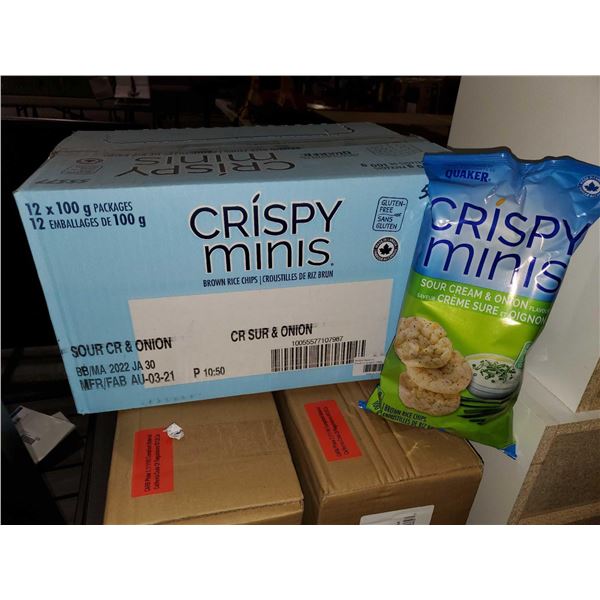 Crispy Mini Sour Cream & Onion Rice Chips 12x100g