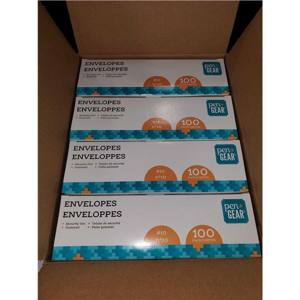 Pen & Gear #10 Security Envelopes 4 Box - 100 Per box