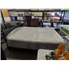 Image 9 : NEW King Size Faux Leather Bed Frame  with Floor Model Luxury Brand Name King Size Latex Mattress - 