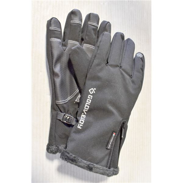 NEW MEDIUM BLACK WINTER ANTI SLIP GLOVES WITH