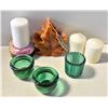 Image 1 : 5 NEW CANDLES + 3 CANDLE HOLDERS