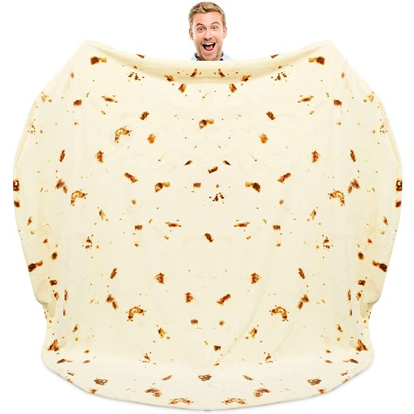 NEW GIANT DOUBLE SIDED BURRITO BLANKET, NOVELTY