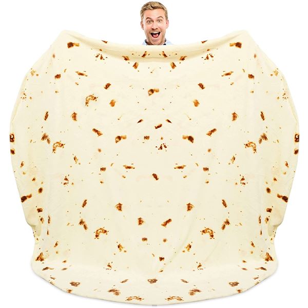 NEW GIANT DOUBLE SIDED BURRITO BLANKET, NOVELTY