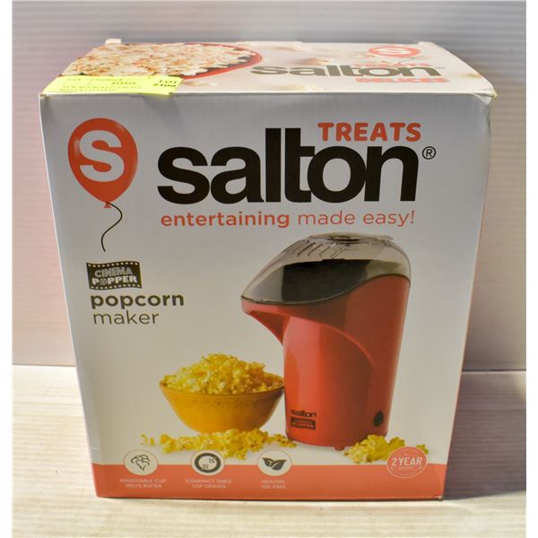 NEW REPACKED SALTON POPCORN MAKER (TESTED)