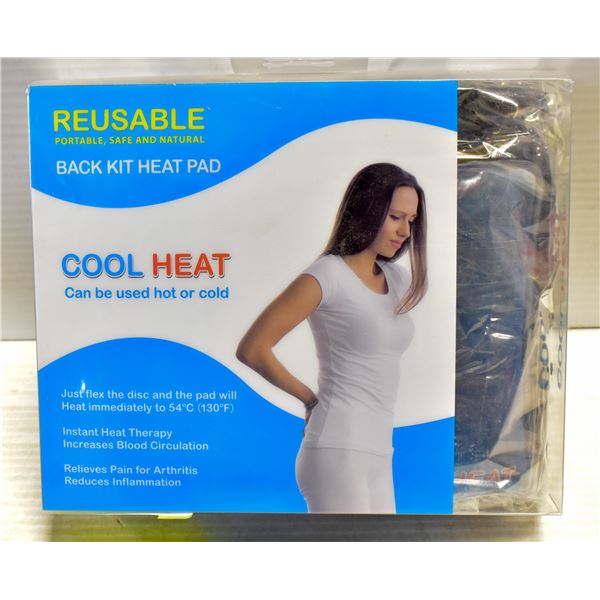 NEW REUSABLE COOL HEAT BACK HEAT PAD KIT.