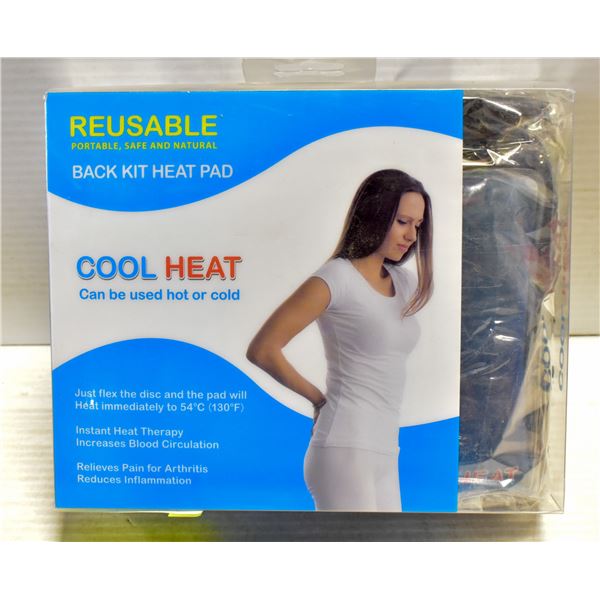 NEW REUSABLE COOL HEAT BACK HEAT PAD KIT.