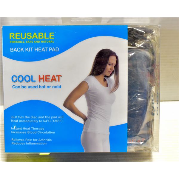 NEW REUSABLE COOL HEAT BACK HEAT PAD KIT.