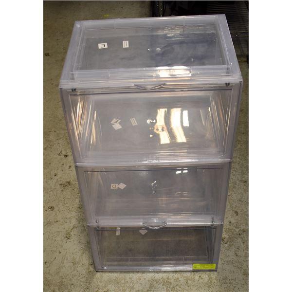 NEW CLEAR 3 DRAWER STORAGE SHELF WITH MAGNETIC