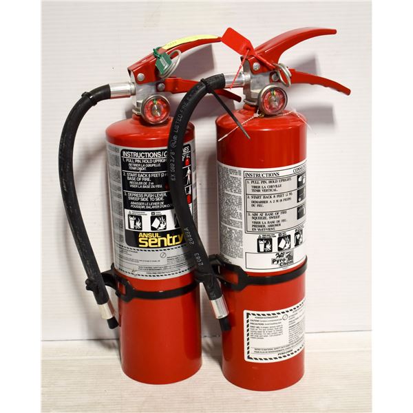 LOT OF 2  5-7LBS CHARGED FIRE EXTINGUISHERS