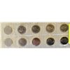 Image 1 : SHEET OF 10 CANADIAN FIFTY CENT COINS