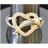 Image 1 : HEART LOVE DOLPHINS PROMISE RING SIZE 8