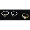 Image 1 : LOT OF 3 HEART RINGS SIZE 7.5