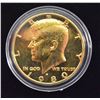 Image 1 : 24KT GOLD PLATED US HALF DOLLAR 1980