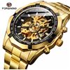 Image 1 : NEW FORSINING SKELITAL GOLDTONE MENS WATCH