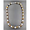Image 1 : #253-NATURAL TIGER EYE & FRESH WATER PEARL NECKLAC