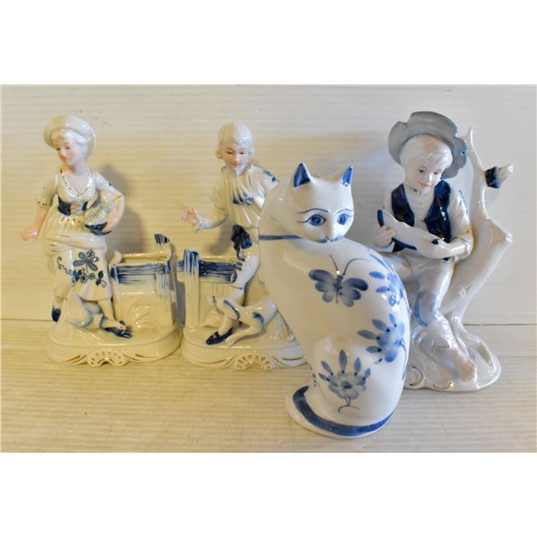 4 PC VINTAGE DCOR SET COLONIAL PORCELAIN