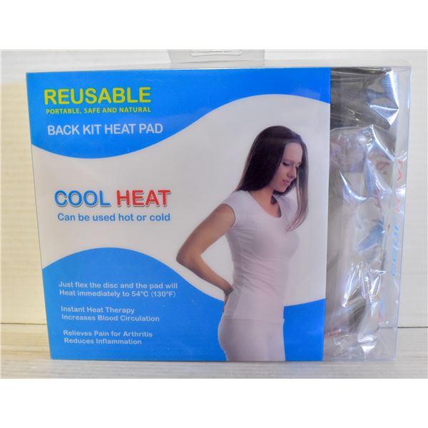 NEW REUSABLE COOL HEAT BACK HEAT PAD KIT.