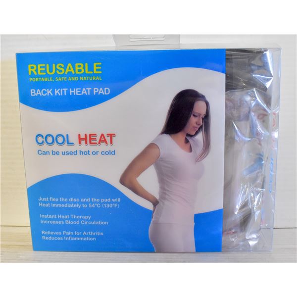 NEW REUSABLE COOL HEAT BACK HEAT PAD KIT.