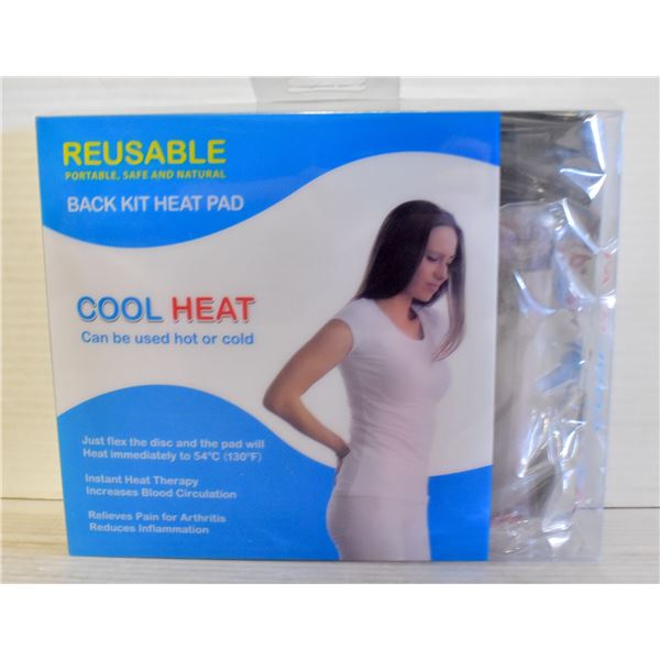 NEW REUSABLE COOL HEAT BACK HEAT PAD KIT.