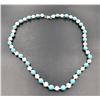 Image 1 : #257-FRESH WATER PEARL & BLUE TOURQOISE NECKLACE