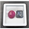 Image 1 : #132-RED BERYLE AND SAPPHIRE GEMSTONE 26.95CT