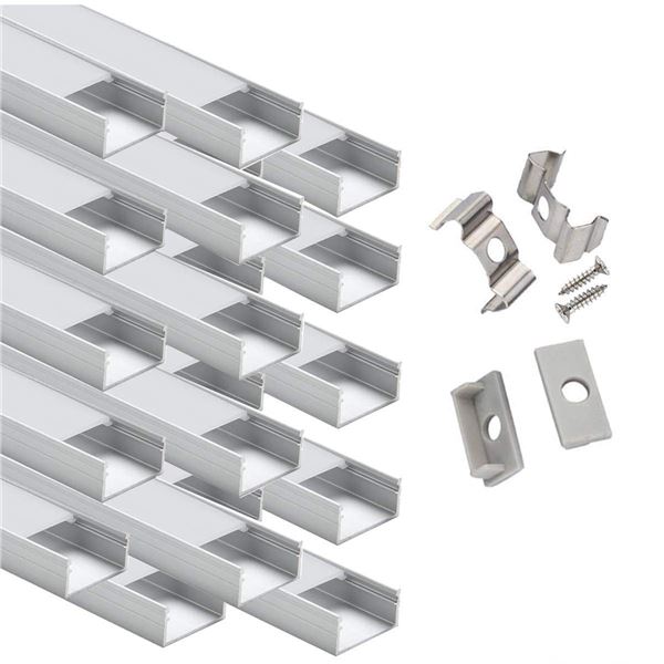 REPACKAGED LED ALUMINUM CHANNEL WIDE, 20 PACK